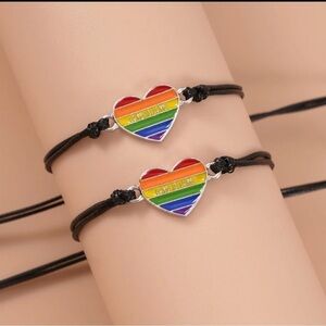 3 For $35 Gay Pride 🏳️‍🌈 Flag Heart Bracelet Sets PRIDE Month Celebration